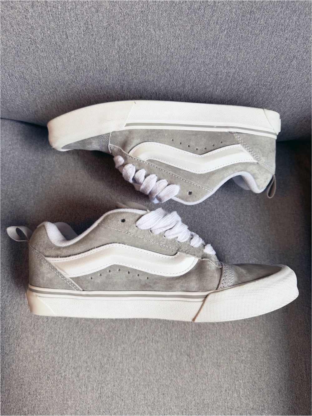 Vans Men's Gray Suede Knu Skool Sneakers